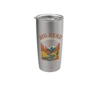 Big Bend National Park Texas Retro Night Desert Canyon Scene Stainless Steel Insulated Tumbler