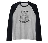 Big Bend National Park Texas TX Souvenir Women Men Vintage Raglan Baseball Tee