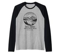 Big Bend National Park Texas TX Souvenir Women Men Vintage Raglan Baseball Tee