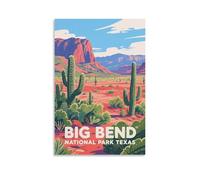 Big Bend National Park Texas Vintage Travel Posters 08x12inch(20x30cm) Wall Decor Painting Canvas Wall Art Living Room Poster Bedroom
