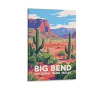 Big Bend National Park Texas Vintage Travel Posters 16x24inch(40x60cm) Wall Decor Painting Canvas Wall Art Living Room Poster Bedroom
