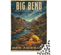 Big Bend National Park Vintage Poster-1 Jigsaw Puzzle, 1000 Piece