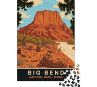 Big Bend Texas 1000 Piece Jigsaw, Holiday Puzzle Gift, 70x50cm/1000pcs