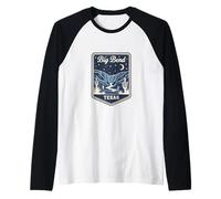 Big Bend Texas National Park Desert Cactus Night Sky Raglan Baseball Tee