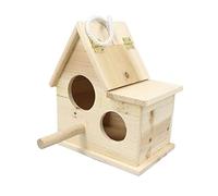 Big Bird Cage Bird Carrier Nest Box Wooden House Bird Breeding Box Parrot Box Matching Box Bird House for The Breeding Of Xuanfeng Canary Love Birds Parakeet Cage