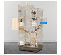 Big Bird Cage Gold Large Breeding Bird Cage Villa Parrot Cage Large Bird Toy with Feeder for Parakeet Canary Finches Parakeet Cage