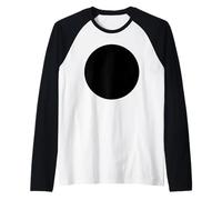 Big Black Dot Shirt - Black Circle T-Shirt Raglan Baseball Tee