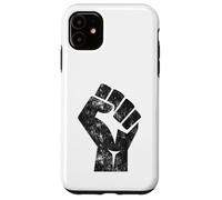 Big Black Raised Fist Salute of Unity Solidarity Resistance Case for iPhone 11