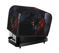 Big Black Wolf With Red Eyes Toaster Covers 2 Slice Bread Machine Covers Quilted Toaster Dustproof Cover Small Washable Appliance Covers Bread Maker Protective For Kitchen Small Appliance