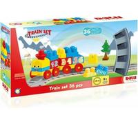 Big Blocks Train 36 Pieces Toddler Dolu Filled Kids Building Stack Multi Colour
