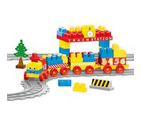 Big Blocks Train 89 Pieces Toddler Dolu Filled Kids Building Stack Multi Colour