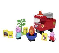 BIG-Bloxx Peppa Pig Fire Engine - Peppa's Fire Brigade, Construction Set, Big Bloxx Set Including Peppa and Dad Pig, 40 Pieces, for Children from 18 Months