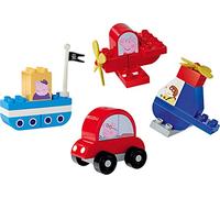 BIG-Bloxx Peppa Pig Vehicles, 4 Peppa Pig Toy Vehicles for Children from 18 Months to 5 Years, 24 Colourful Building Blocks