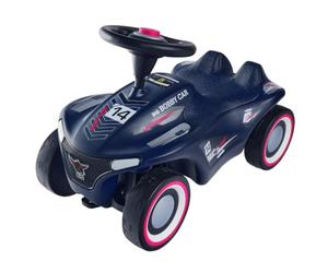 Big Bobby Car Neo RS Blue - Racing Car, Slide Car, Children's Vehicle with Whisper Tyres for Silent Driving Sound and Good Grip, Ergonomic Seat with Knee Protection, Small Turning Radius, from 12