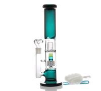 Big Bong Gravity Glass Bong with Tornado percolate,Green Water Bongs with 18mm Bong Bowl Height 33cm Weight 850g Glass Pipe for Smoking Hookah Glass Bongs Oil Rig Smoking Pipe