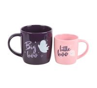 Big Boo Halloween Mug Set - Adorable and Durable Ceramic Mugs for Spooky Hot Cocoa and Seasonal Delights - Coordinated Design for Halloween Enthusiasts - Versatile for All Festive Celebrations