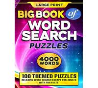 Big Book of Word Search Puzzles for Adults: Large Print Mixed Theme Word Find Puzzle Book with Fun Facts for Teens and Seniors - 4000 Words, 100 Relaxing & Mental Stimulation Games
