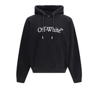 Off-white C/o Virgil Abloh Mens Black White Big Bookish Skate Logo-print Cotton-jersey Hoody M