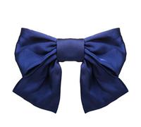 Big Bow Hair Clips, Soft Satin Silky Hair Bows Solid Color Hair Clips, Big Bow Hair Clips, Barrettes Big Bowknot Butterfly Chiffon Spring Hairpins French Style for Women Lady Girls (Blue, One Size)