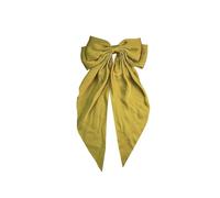 Big Bow Hair Clips with Long Silky Satin, Large Bowknot Hairpin French Hair Clips, Soft Hair Barrettes Accessories Elegant Long Tail French Ribbon Big Hair Clip for Girls and Women (F, One Size)