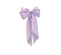 Big Bow Hair Clips with Long Silky Satin, Large Bowknot Hairpin French Hair Clips, Soft Hair Barrettes Accessories Elegant Long Tail French Ribbon Big Hair Clip for Girls and Women (C, One Size)