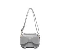 Big Bow Tie On The Front Cross Body Bag JFY Light Grey One Size