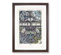 Big Box Art 17th & 18th Century Pattern by Albert Racinet Framed Wall Art Picture Print Ready to Hang, Walnut A2 (62 x 45 cm)