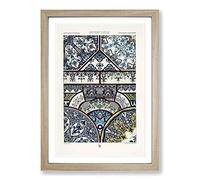 Big Box Art 17th & 18th Century Pattern by Albert Racinet Framed Wall Art Picture Print Ready to Hang, Oak A2 (62 x 45 cm)