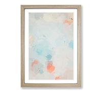 Big Box Art A Breath of Colour in Abstract Framed Wall Art Picture Print Ready to Hang, Oak A2 (62 x 45 cm)