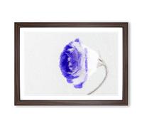 Big Box Art A Purple Tipped Rose Framed Wall Art Picture Print Ready to Hang, Walnut A2 (62 x 45 cm)