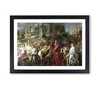 Big Box Art A Roman Triumph by Peter Paul Rubens Framed Wall Art Picture Print Ready to Hang, Black A2 (62 x 45 cm)