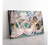 Big Box Art A Summers Day by Gerda Wegener Canvas Wall Art Print Ready to Hang Picture, 76 x 50 cm (30 x 20 Inch), Beige, Brown, Grey