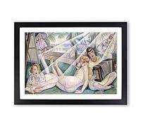 Big Box Art A Summers Day by Gerda Wegener Framed Wall Art Picture Print Ready to Hang, Black A2 (62 x 45 cm)