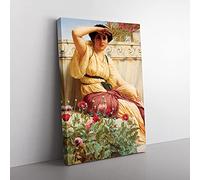 Big Box Art A Tryst by John William Godward Canvas Wall Art Print Ready to Hang Picture, 76 x 50 cm (30 x 20 Inch), Yellow, Cream, Cream