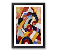 Big Box Art Abstraction Vol.1 by Marsden Hartley Framed Wall Art Picture Print Ready to Hang, Black A2 (62 x 45 cm)
