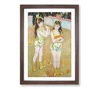 Big Box Art Acrobats at The Cirque Fernando by Pierre-Auguste Renoir Framed Wall Art Picture Print Ready to Hang, Walnut A2 (62 x 45 cm)