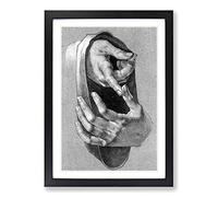 Big Box Art Albrecht Durer Hand Study Framed Wall Art Picture Print Ready to Hang, Oak A2 (62 x 45 cm)