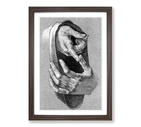 Big Box Art Albrecht Durer Hand Study Framed Wall Art Picture Print Ready to Hang, Walnut A2 (62 x 45 cm)