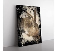 Big Box Art Albrecht Durer The Hare Coal Black Canvas Wall Art Print Ready to Hang Picture, 76 x 50 cm (30 x 20 Inch), Multi-Coloured