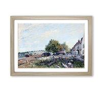 Big Box Art Alfred Sisley Landscape (4) Framed Wall Art Picture Print Ready to Hang, Oak A2 (62 x 45 cm)