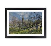 Big Box Art Alfred Sisley Orchard in Spring Framed Wall Art Picture Print Ready to Hang, Oak A2 (62 x 45 cm)