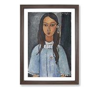 Big Box Art Alice by Amedeo Modigliani Framed Wall Art Picture Print Ready to Hang, Walnut A2 (62 x 45 cm)