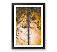 Big Box Art All Alone in The Desert Painting Framed Wall Art Picture Print Ready to Hang, Black A2 (62 x 45 cm)