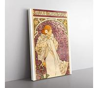 Big Box Art Alphonse Mucha La Dame Aux Camelias Canvas Wall Art Print Ready to Hang Picture, 76 x 50 cm (30 x 20 Inch), Multi-Coloured