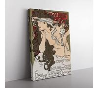 Big Box Art Alphonse Mucha Salon Des Cent No.2 Canvas Wall Art Print Ready to Hang Picture, 76 x 50 cm (30 x 20 Inch), Multi-Coloured