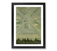 Big Box Art Andante by Mikalojus Konstantinas Framed Wall Art Picture Print Ready to Hang, Black A2 (62 x 45 cm)