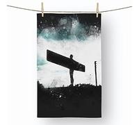 Big Box Art Angel Of The North In Newcastle Vol.3 Paint Splash - 100% Cotton (72 x 44 cm) Kitchen Tea Towel, Dish Cloth for Drying, Cleaning and Washing - Absorbent and Quick Drying
