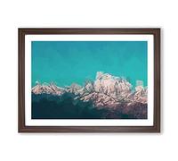 Big Box Art Annapurna Circuit in Nepal in Abstract Framed Wall Art Picture Print Ready to Hang, Walnut A2 (62 x 45 cm)