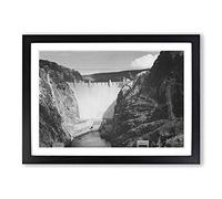 Big Box Art Ansel Adams Looking Down The Colorado River Framed Wall Art Picture Print Ready to Hang, Oak A2 (62 x 45 cm)
