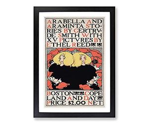 Big Box Art Arabella and Araminta Stories by Ethel Reed Framed Wall Art Picture Print Ready to Hang, Black A2 (62 x 45 cm)